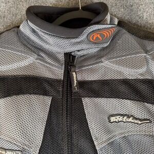 Fieldsheer Mach 1 Mens 2XL Mesh Motorcycle Jacket Grey Black Padded Riding Gear